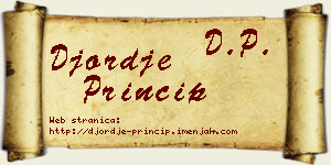 Đorđe Princip vizit kartica